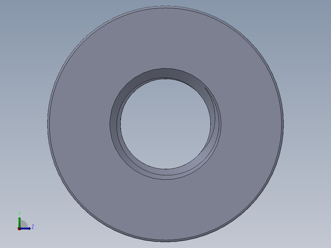 法兰螺母-58-FN.SLDPRT左视图