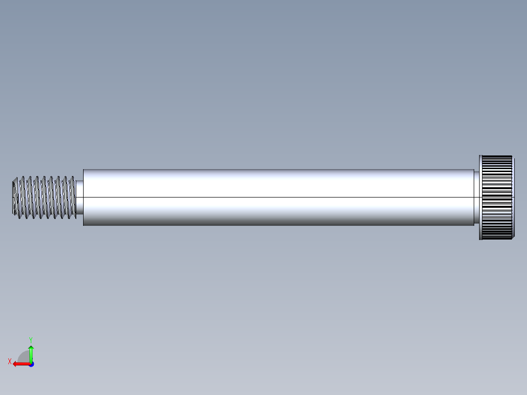 内六角螺螺栓-SB 0.375-16 x3.5后视图
