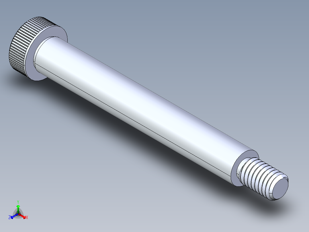 内六角螺螺栓-SB 0.375-16 x3.5正等轴测图