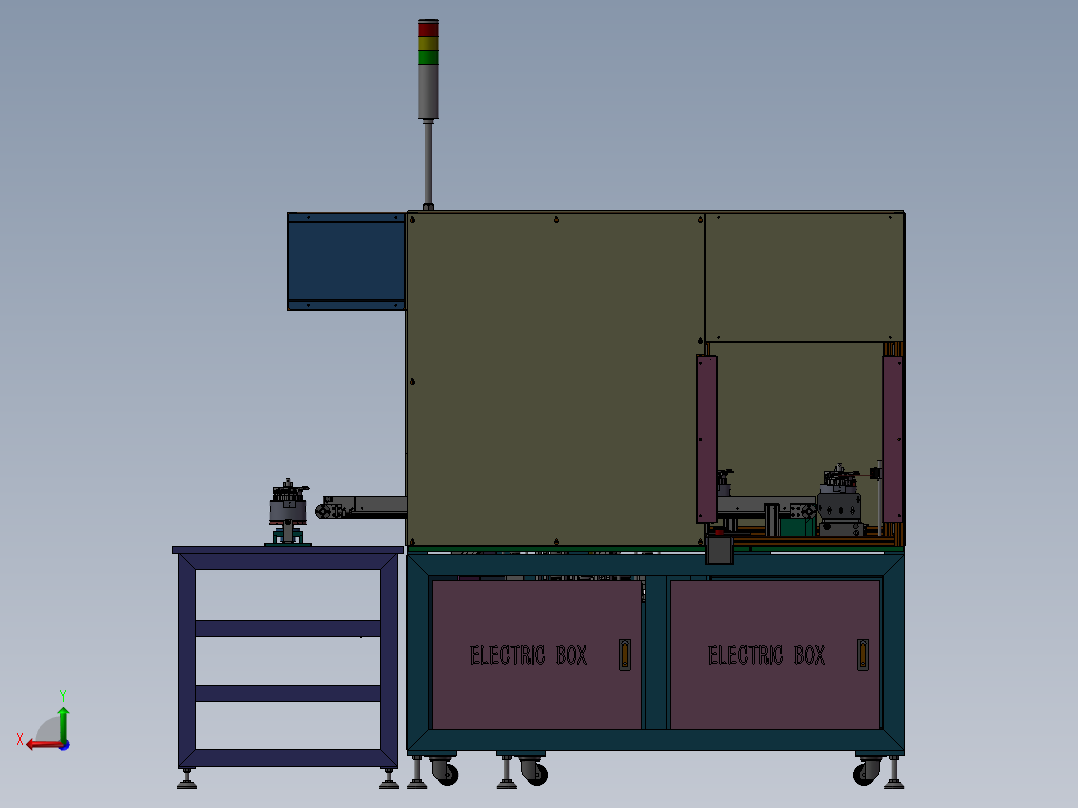 马达转子铜线剪切铆合机后视图