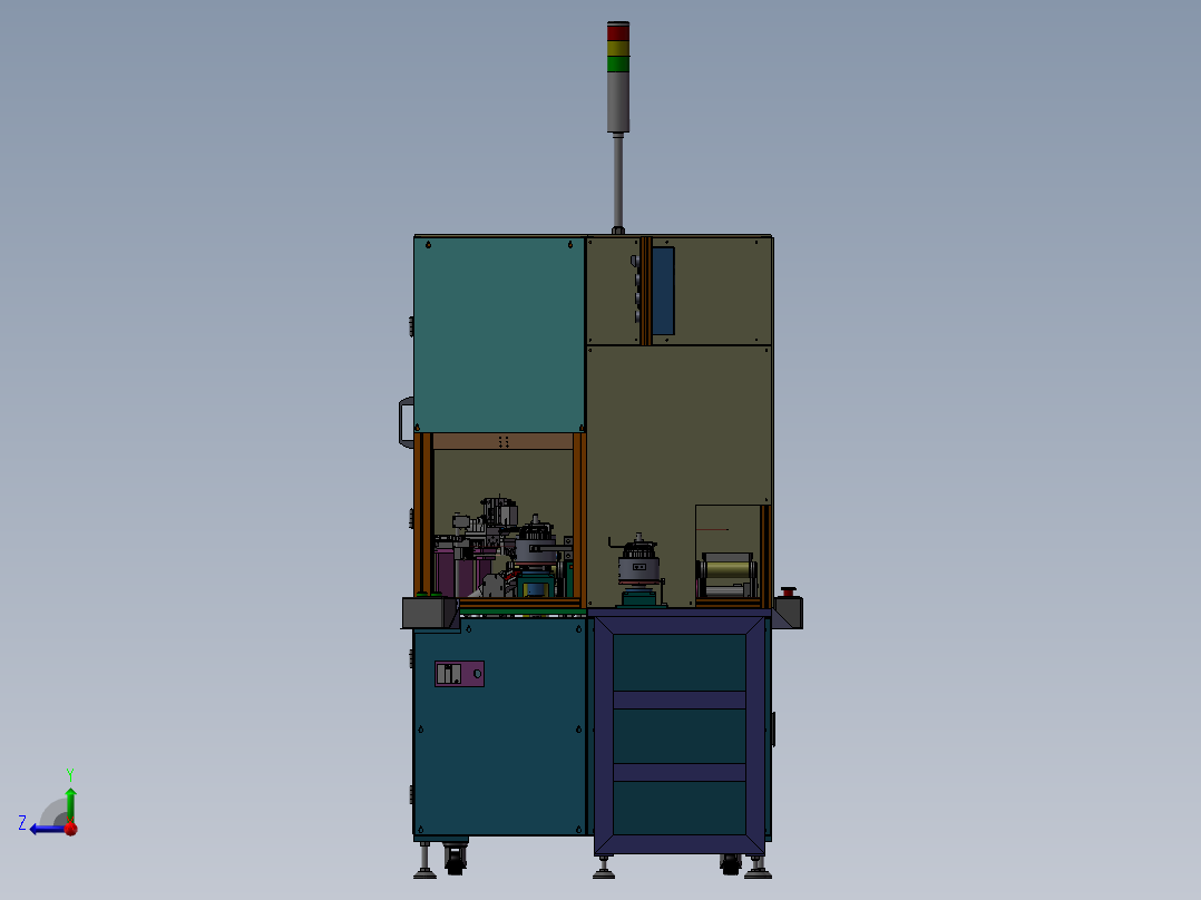 马达转子铜线剪切铆合机右视图