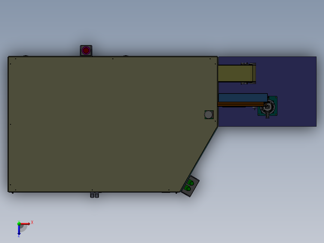 马达转子铜线剪切铆合机俯视图