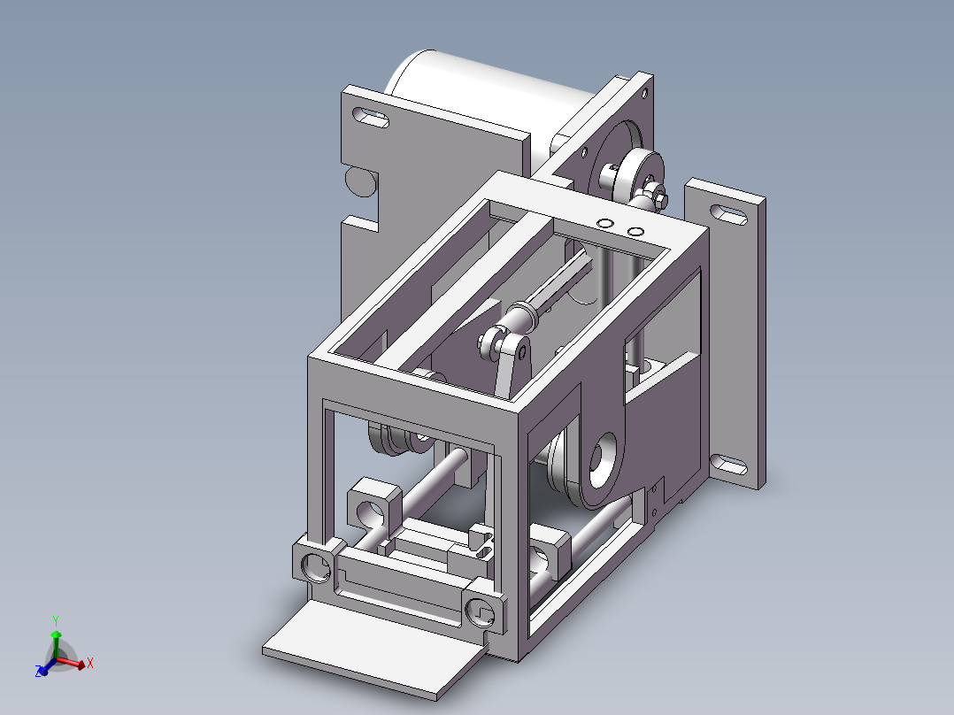 电机带动实现X,Z方向连续动作机构