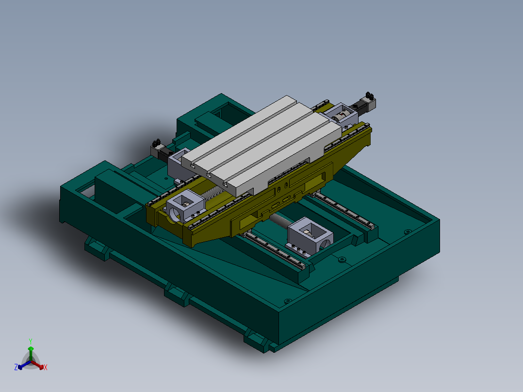 CNC数控加工台导向结构正等轴测图