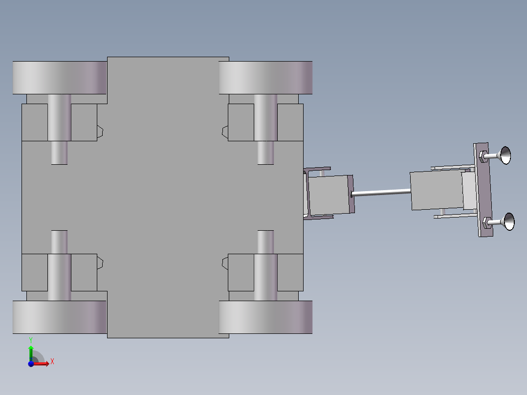 自动取料小车前视图