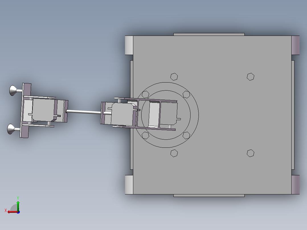 自动取料小车后视图