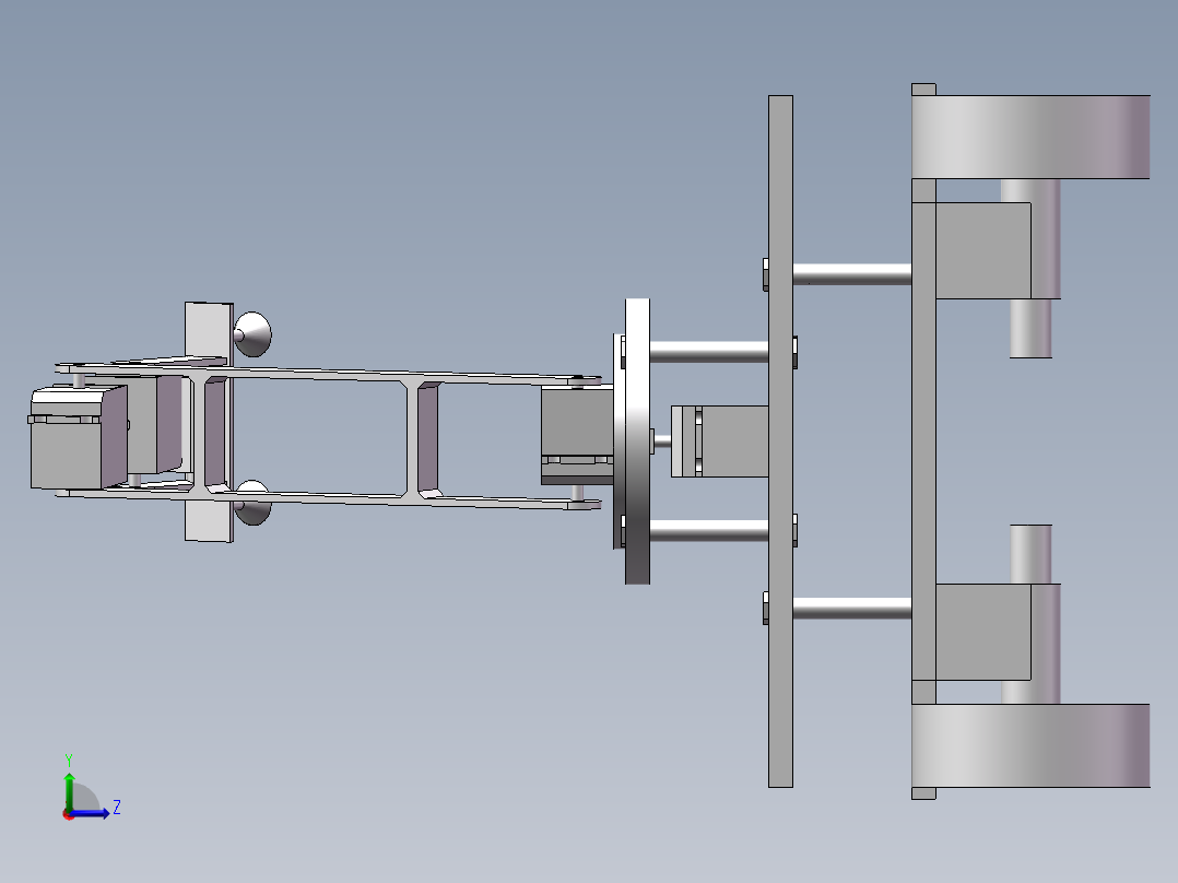 自动取料小车左视图