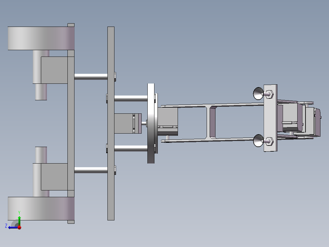 自动取料小车右视图