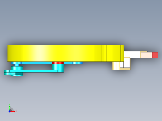 包装机推包机构三维模型前视缩略图