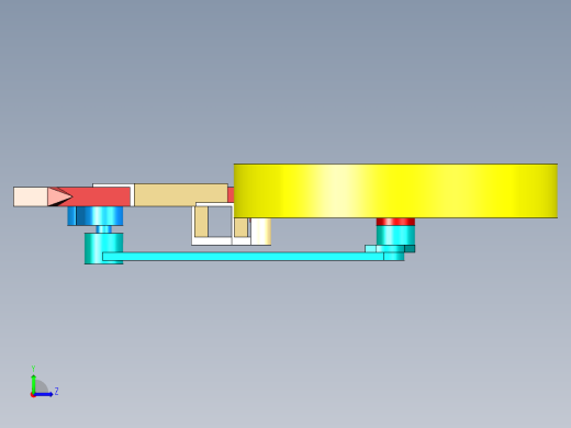 包装机推包机构三维模型左视缩略图