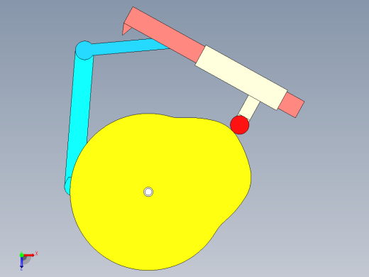 包装机推包机构三维模型俯视缩略图