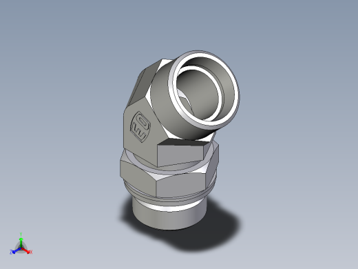 卡套式工业通用硬管接头EO_Adjustable_locknut_45_deg_elbow_VEE22LM27X2OMDCF