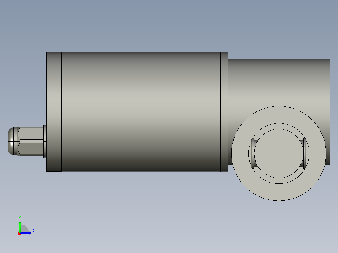 上银线性制动器LAM_STEP左视图