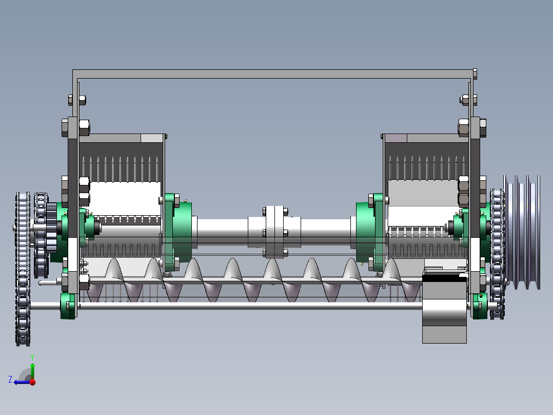 棉桃收获机构右视图
