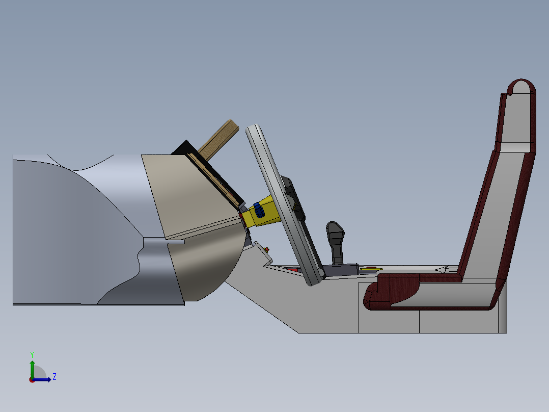 汽车内饰左视图