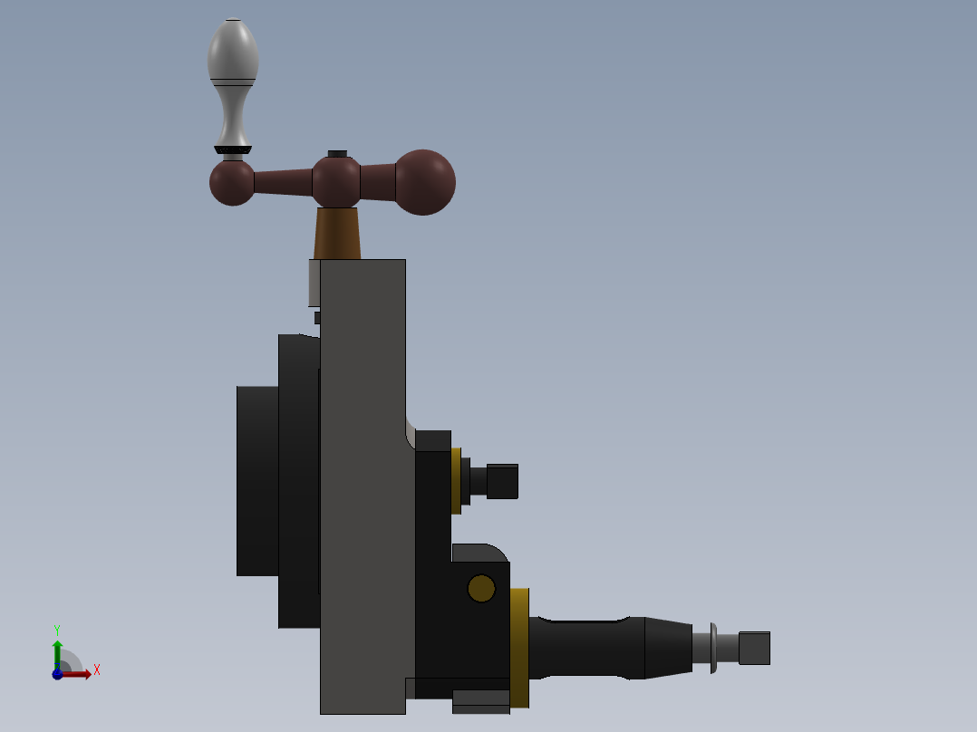 工具头的成型机前视图