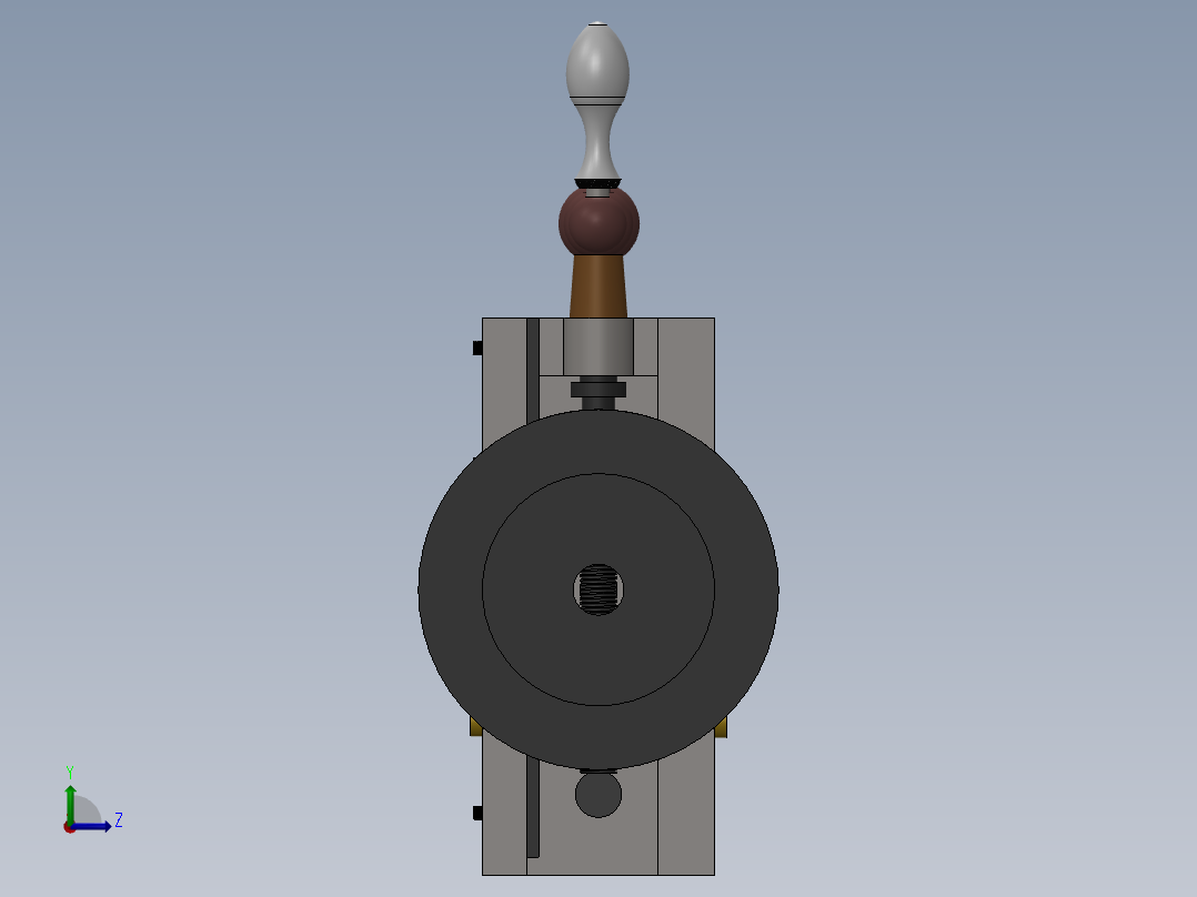 工具头的成型机左视图