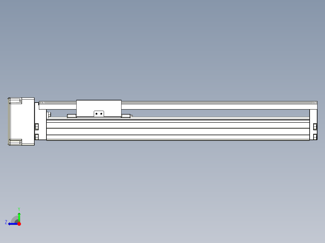 TPA-KNR-86E-1610C-L300A1-ML-P75-N3线性模块铝制底座右视图