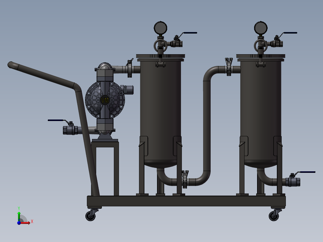 移动式过滤器模型sw16前视图