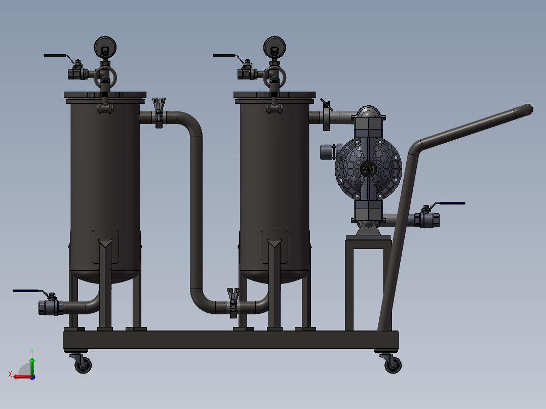 移动式过滤器模型sw16后视图