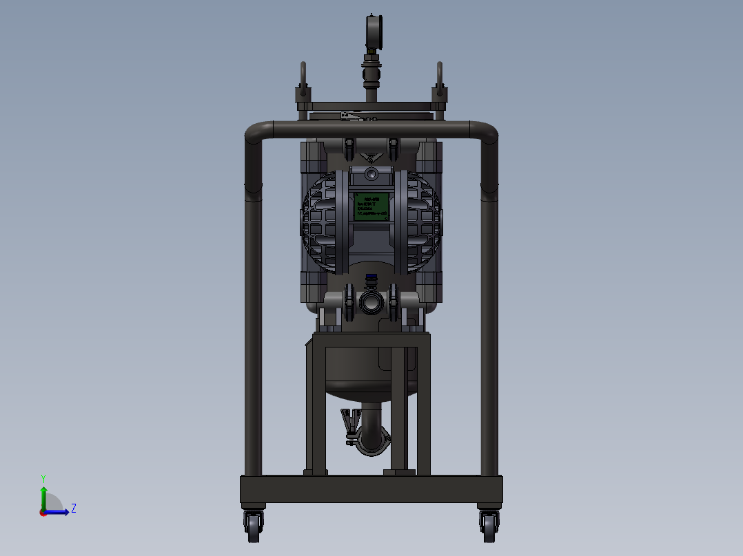 移动式过滤器模型sw16左视图
