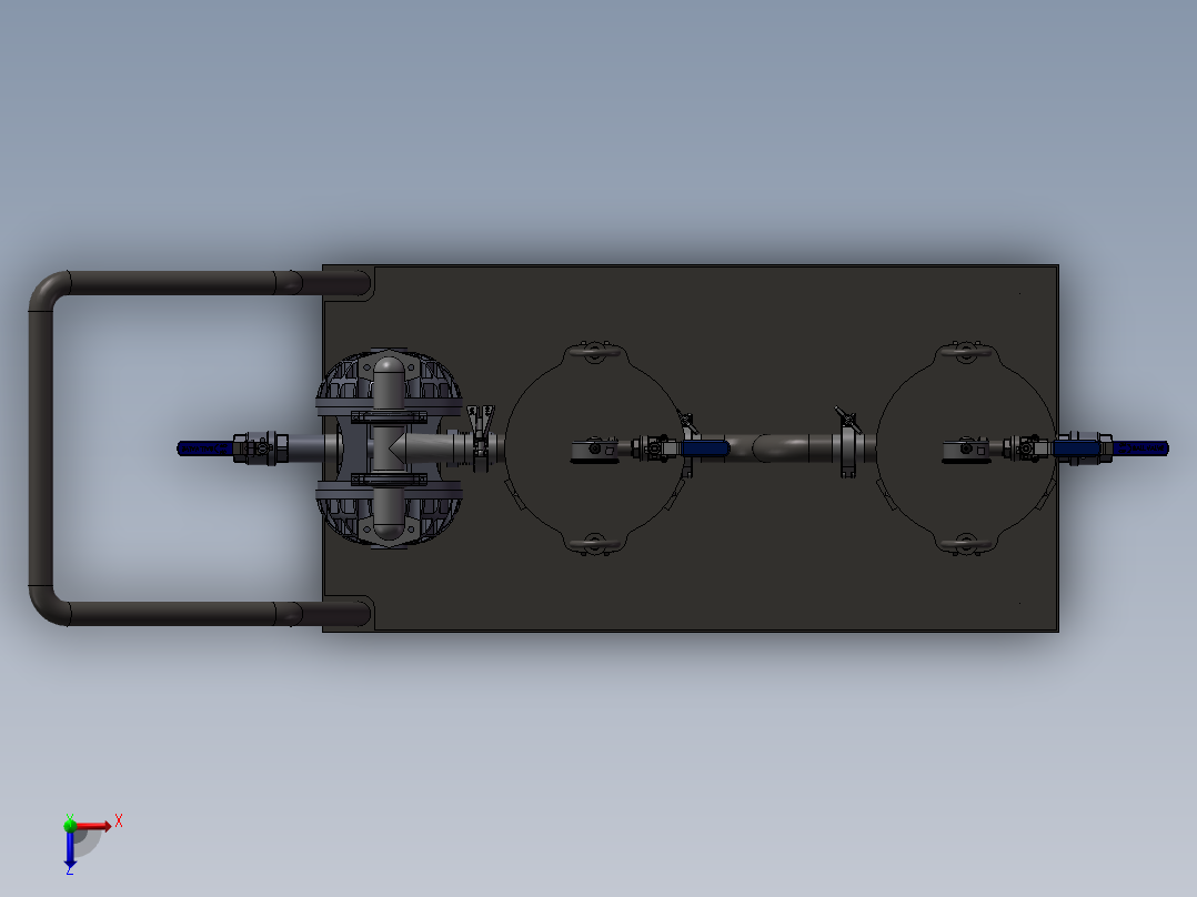 移动式过滤器模型sw16俯视图