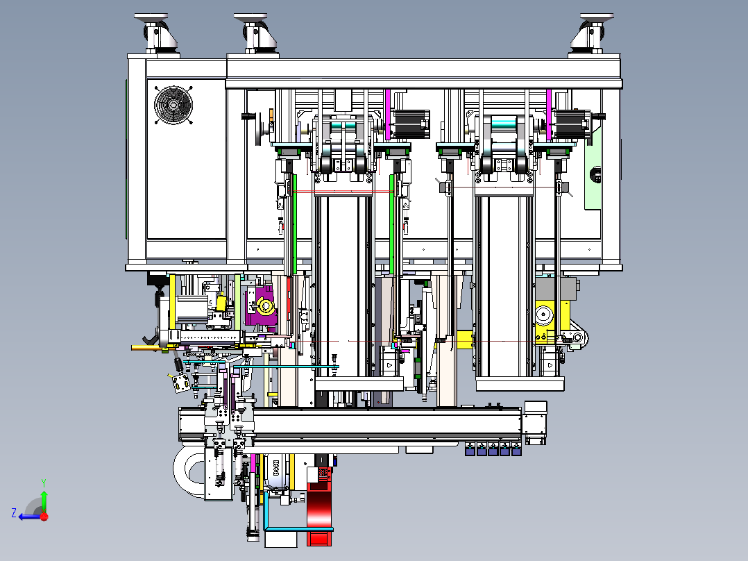 手机电池上料裁切设备sw18可编辑右视图