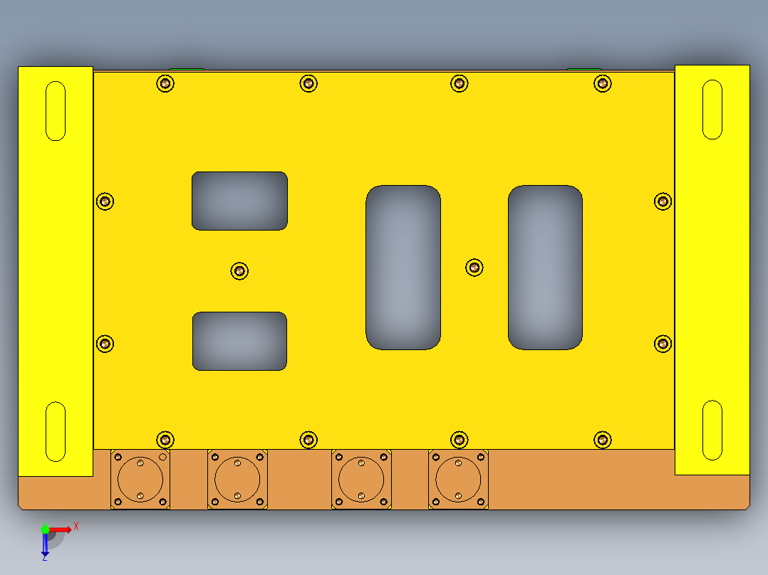 X513-A-笔记本CNC工装夹具三维模型CNC1俯视图