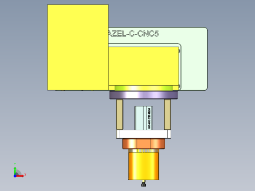 小型加湿器金属外壳铣落料+四周倒角CNC治具模型前视缩略图