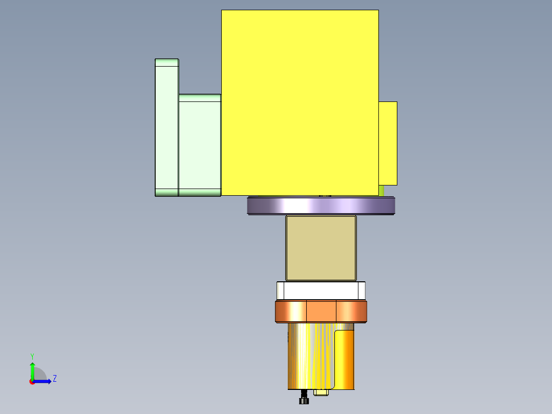 小型加湿器金属外壳铣落料+四周倒角CNC治具模型左视图