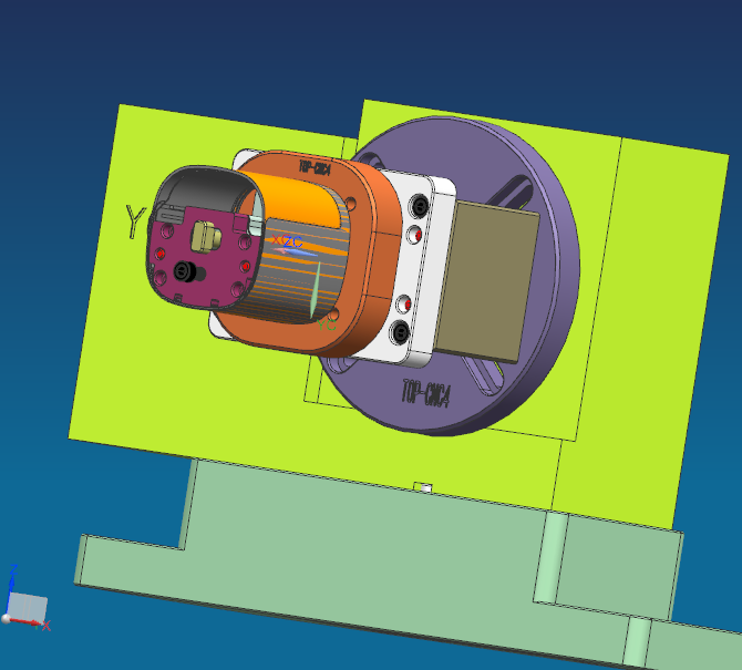 小型加湿器金属外壳铣落料+四周倒角CNC治具模型