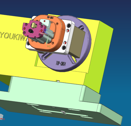 小型加湿器金属外壳铣落料+四周倒角CNC治具模型缩略图
