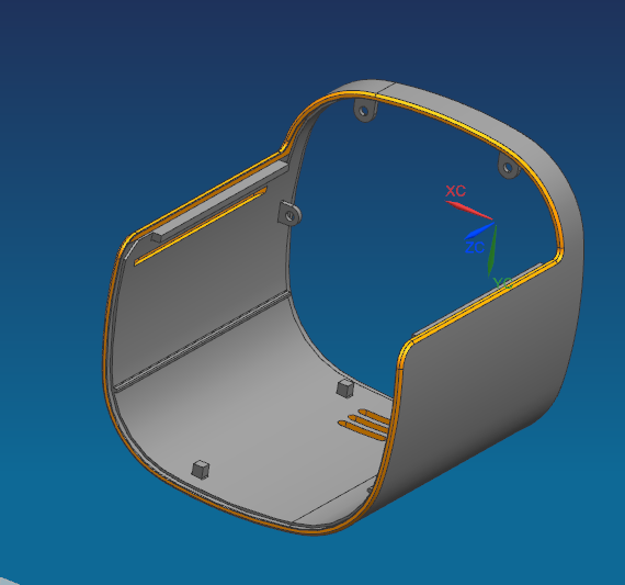 小型加湿器金属外壳铣落料+四周倒角CNC治具模型