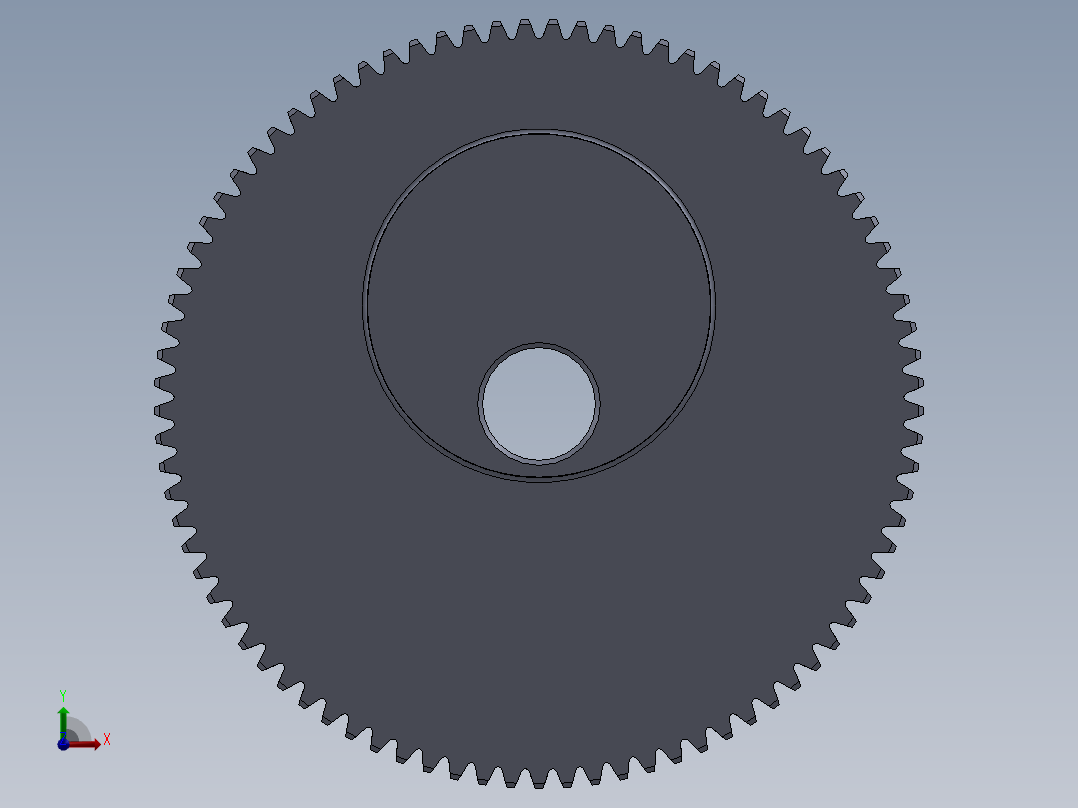 偏心齿轮前视图