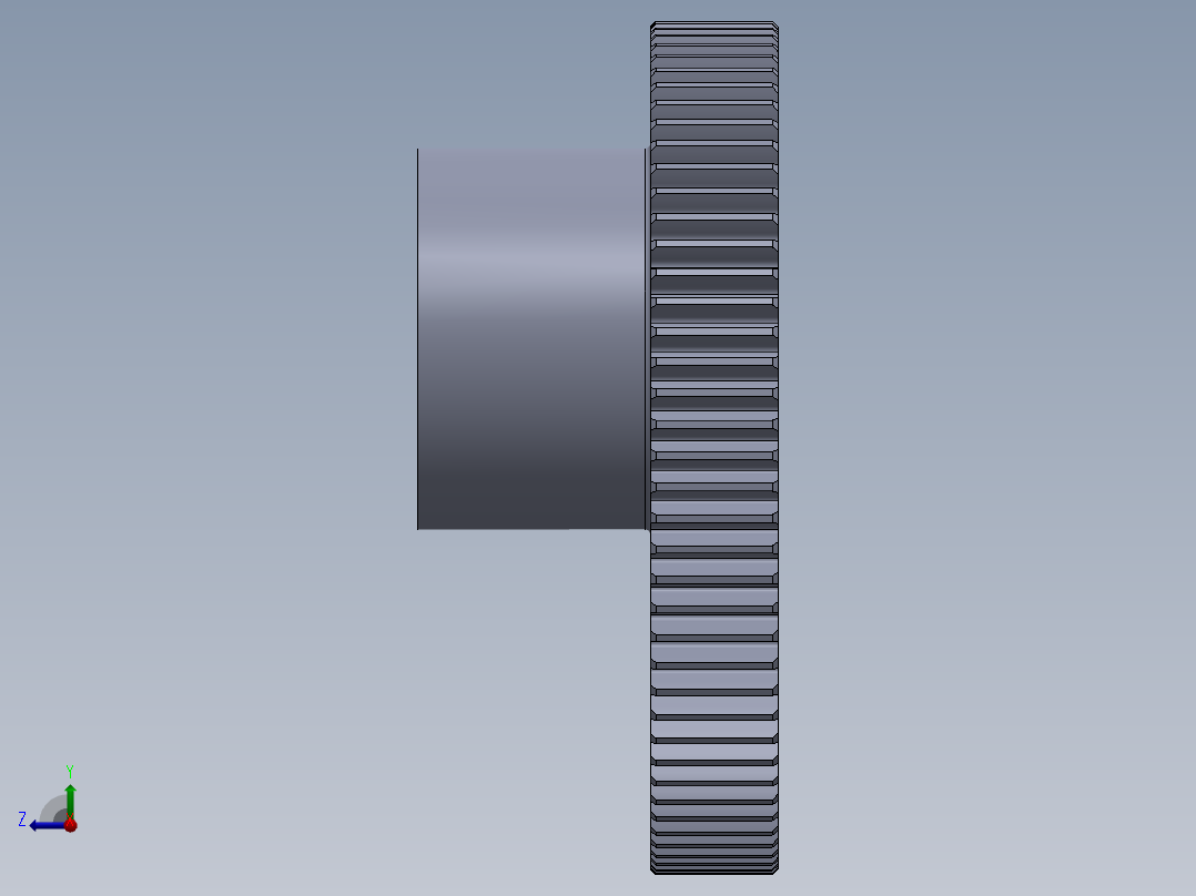 偏心齿轮右视图