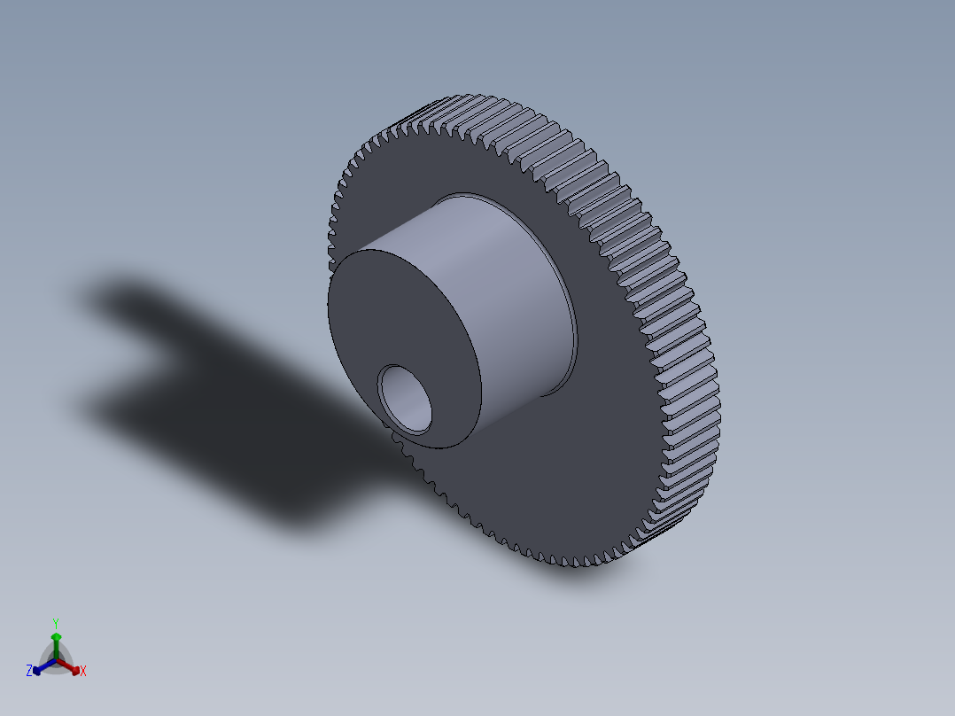 偏心齿轮正等轴测图