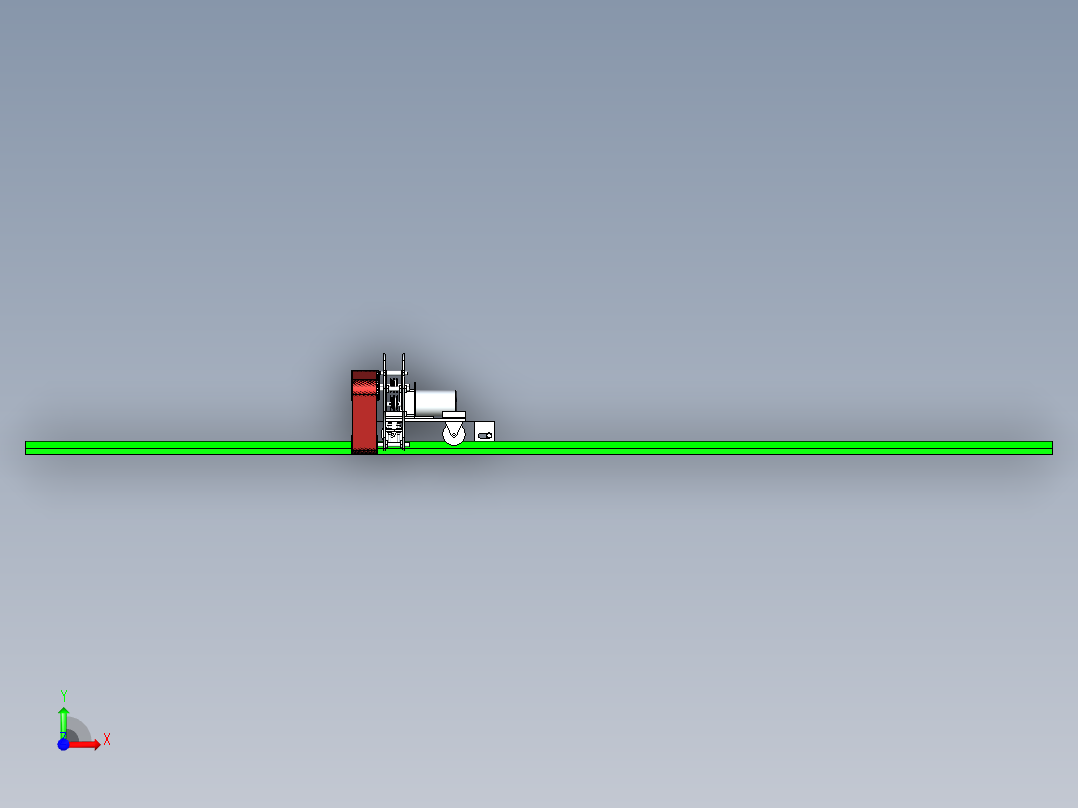 移动式砂带打磨机设计前视图