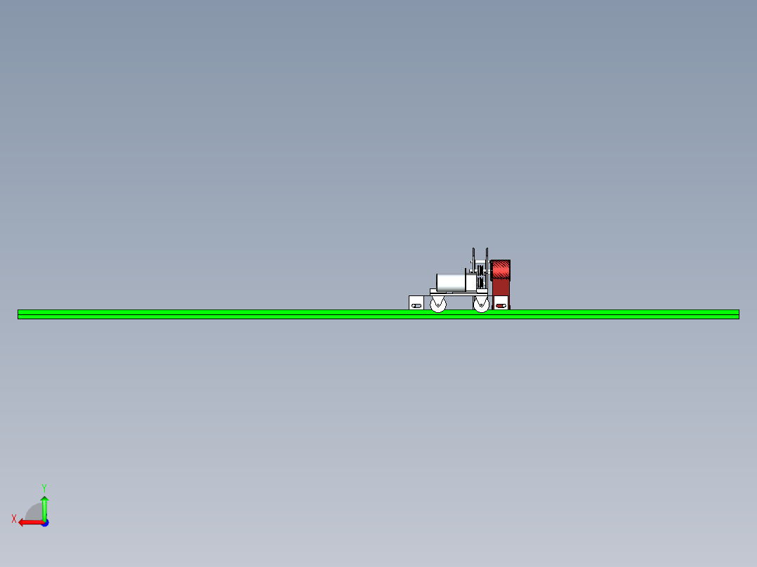 移动式砂带打磨机设计后视图