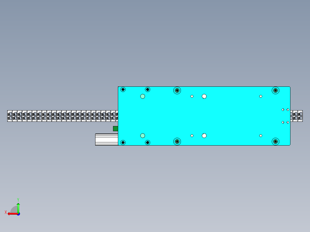 焊接件裁切模后视图
