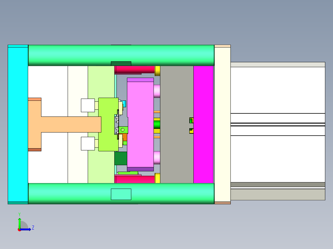 焊接件裁切模左视图