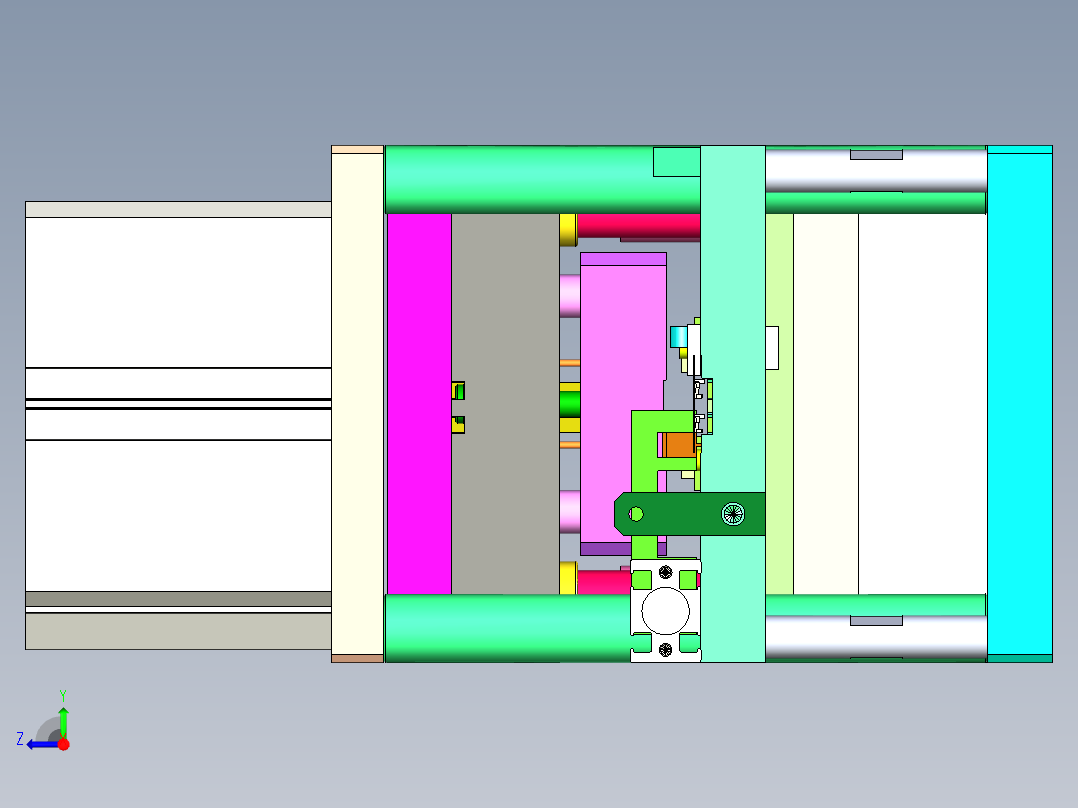 焊接件裁切模右视图