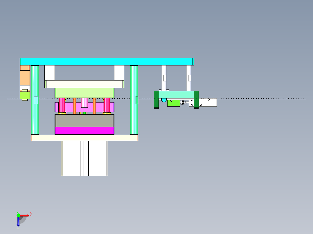 焊接件裁切模俯视图