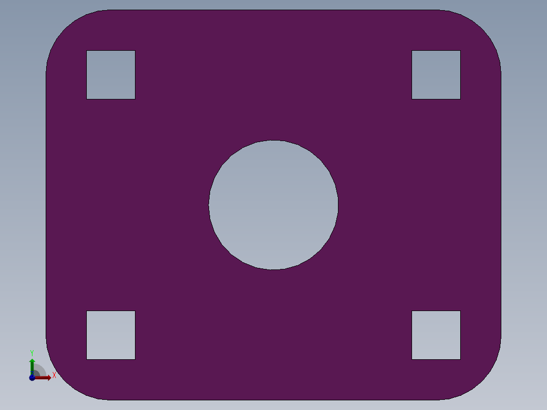 工业管道法兰前视图