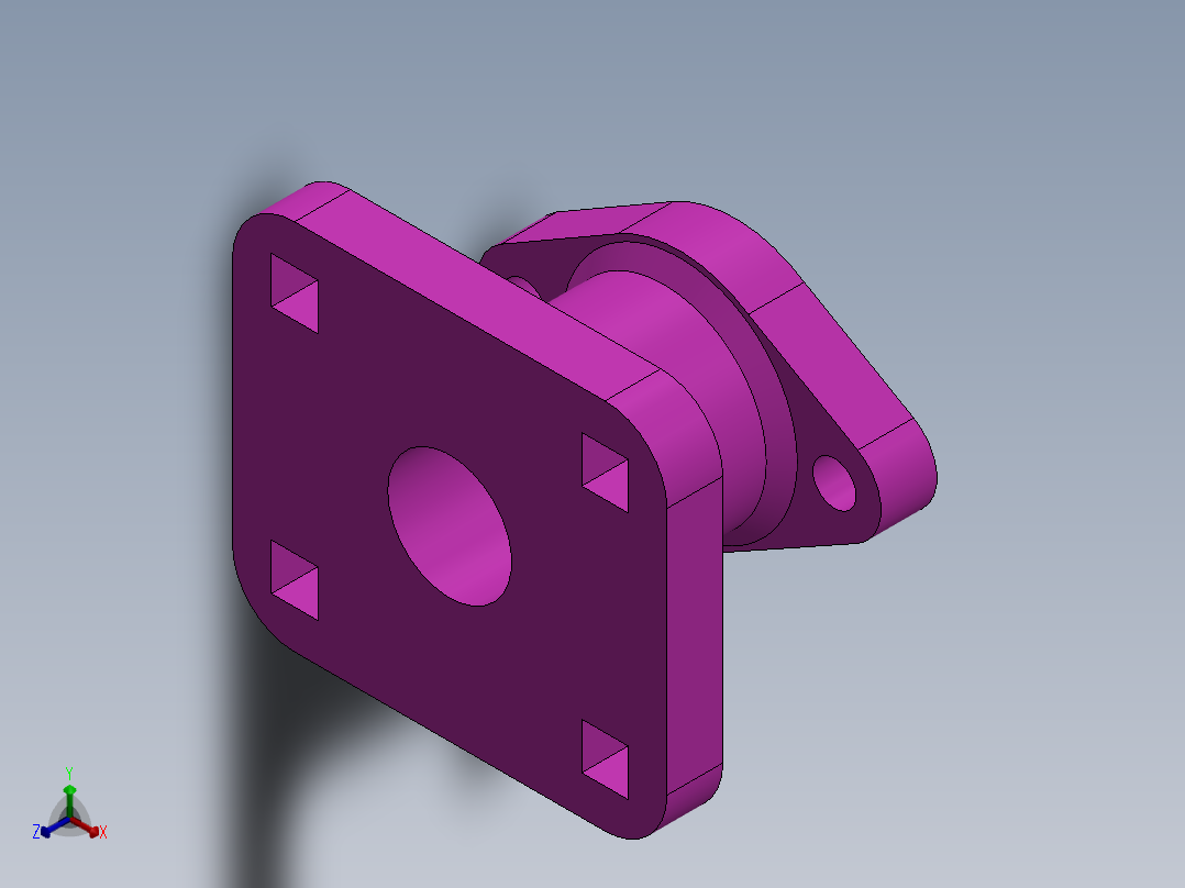 工业管道法兰正等轴测图