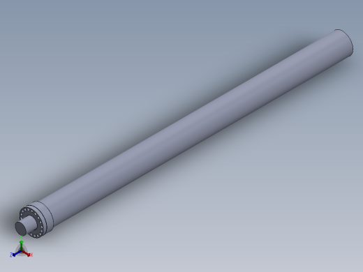 零件的一些设计（液压缸-无装配-带图纸）杆直径=100mm正等轴测缩略图