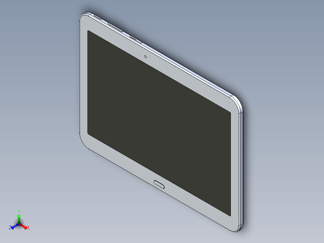 B2005265-三星 Galaxy Tab 4平板电脑正等轴测图