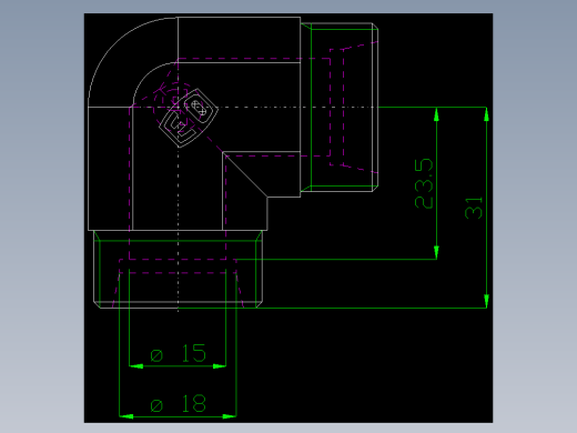 PARKER管接头EO Union elbow W18LCFX_front
