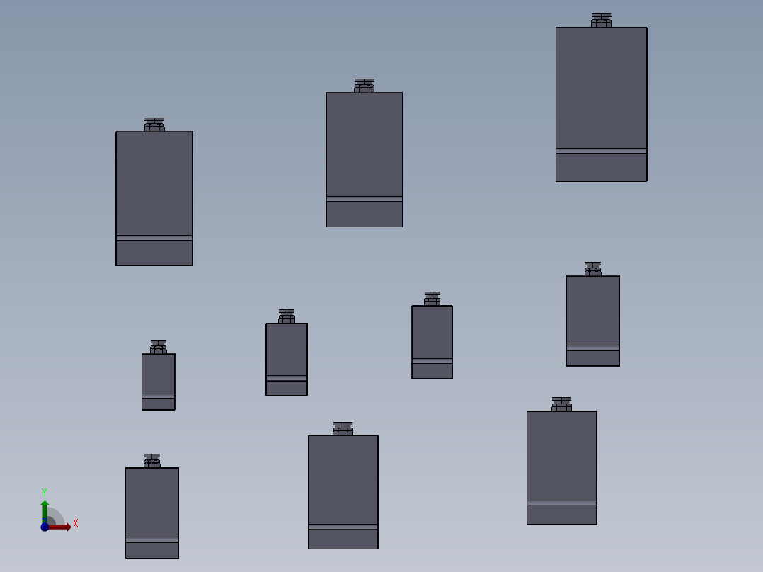 气动齿轮式振动器MF50前视图