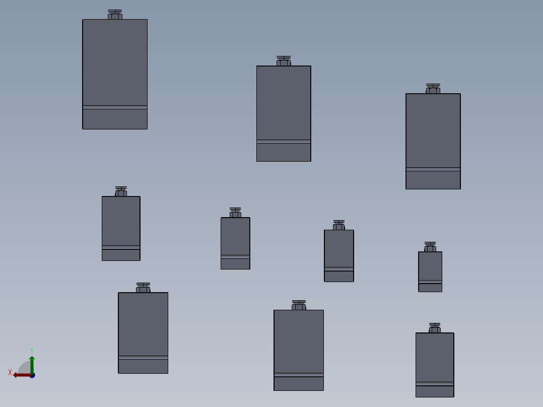 气动齿轮式振动器MF50后视图