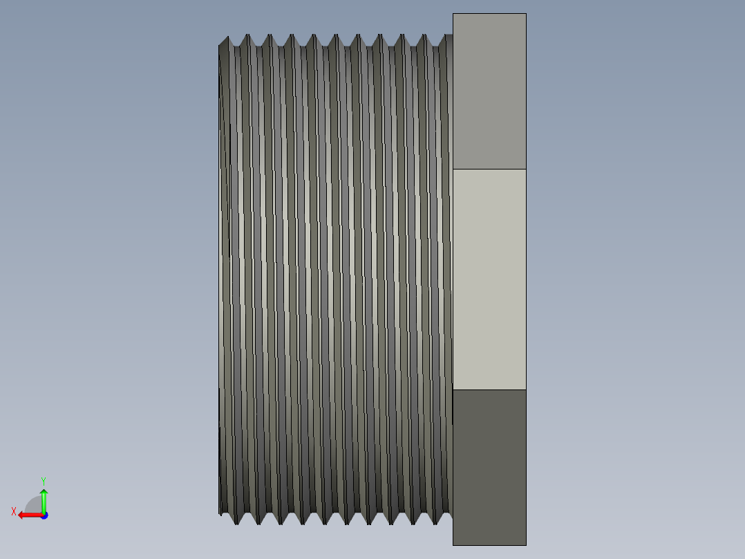 螺纹管转接头-内外丝异径 DN40-DN25后视图